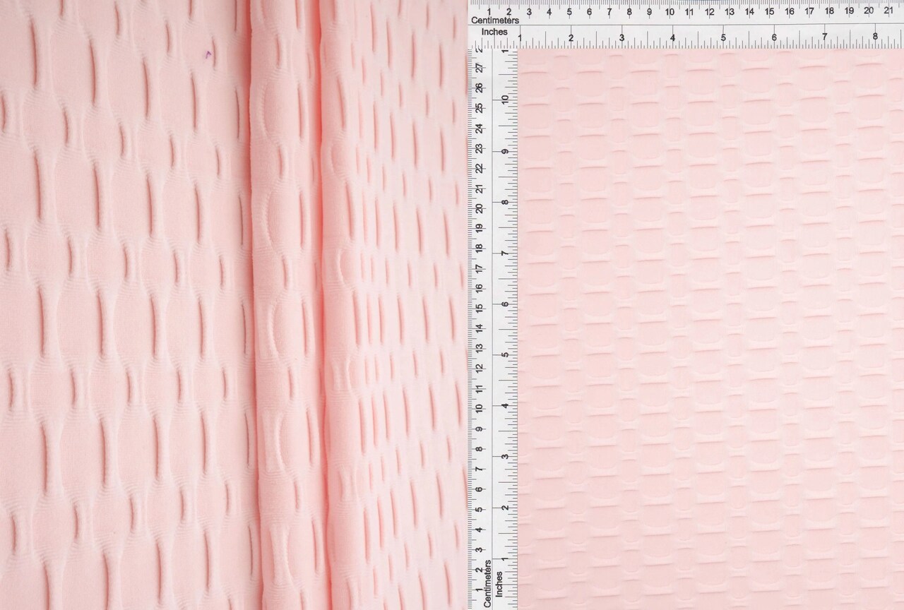 Honeycomb Knit Jacquard Solid Fabric 1 Yard Stretch Soft Durable 58/60" Wide